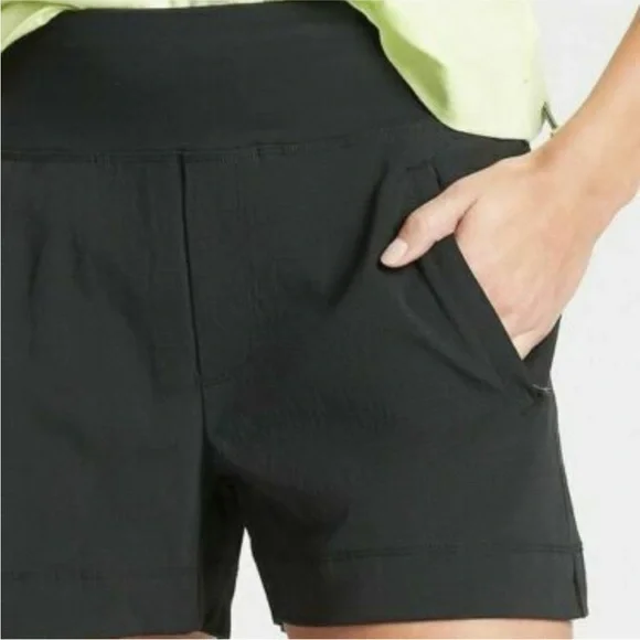 Athleta Trekkie North Black Shorts 10 - Picture 2 of 8